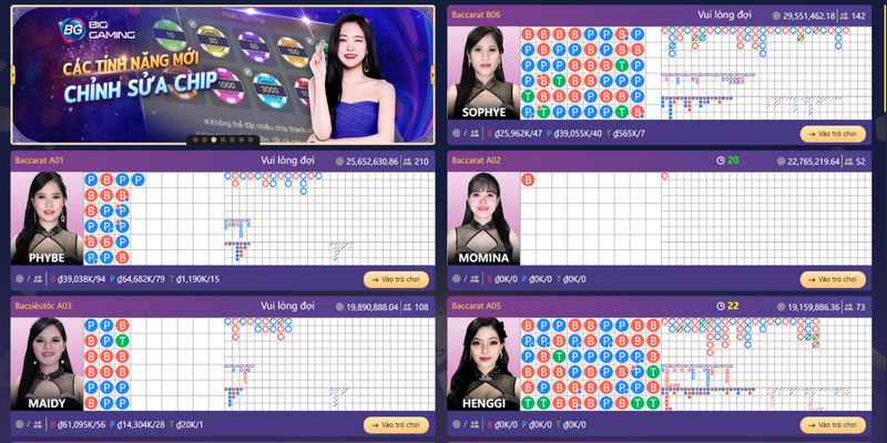 98win nhiều bàn chơi Baccarat