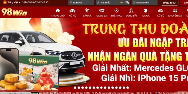 Truy cập đúng đường link của 98win